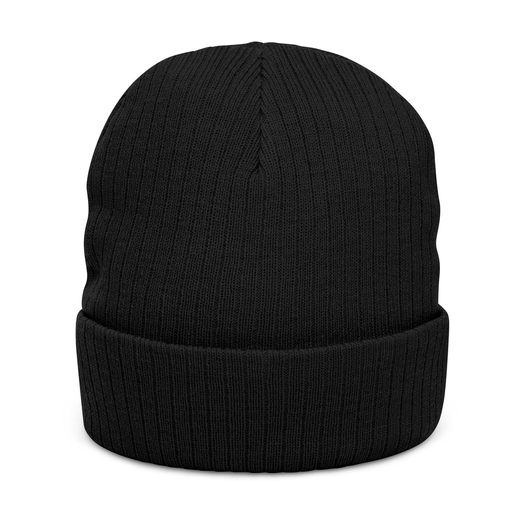 Embroidered Ribbed Knit Beanie — Classic Monogram 'Z' Winter Hat