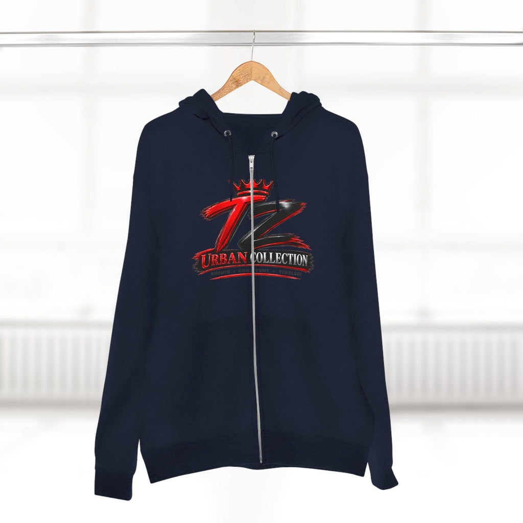 Urban Collection 'TZ' Zip Hoodie - Crown Logo Streetwear Zip-Up