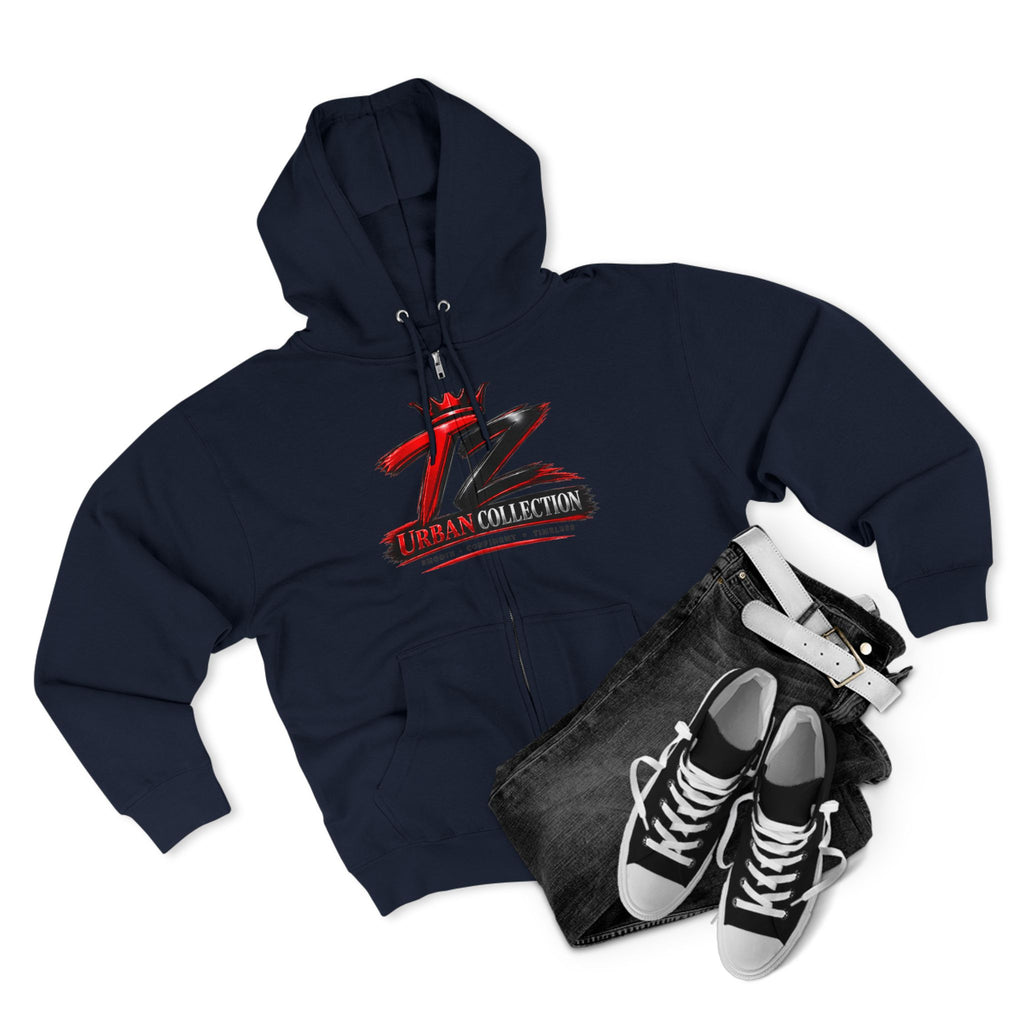 Urban Collection 'TZ' Zip Hoodie - Crown Logo Streetwear Zip-Up