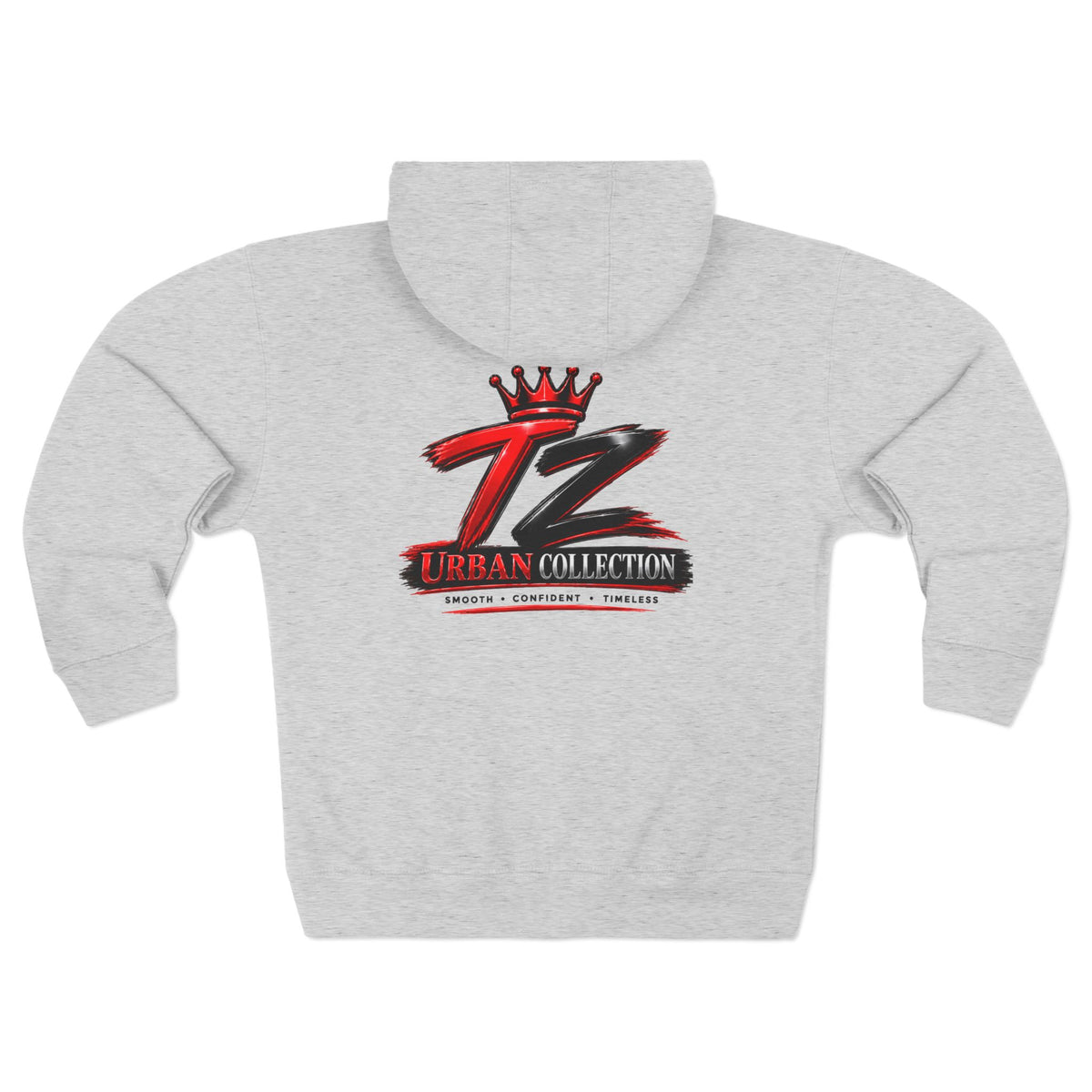 Urban Collection 'TZ' Zip Hoodie - Crown Logo Streetwear Zip-Up