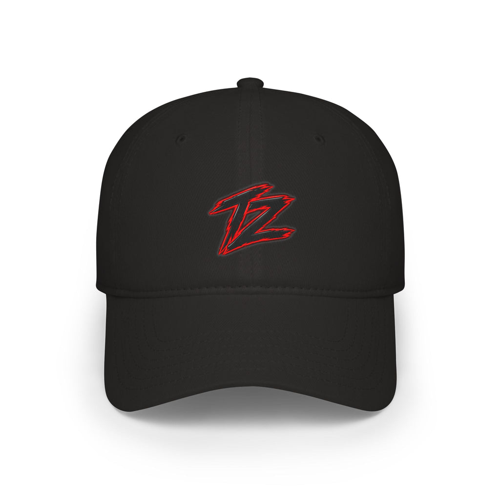 Red 'Z' Low Profile Baseball Cap – Minimalist Embroidered Logo Hat