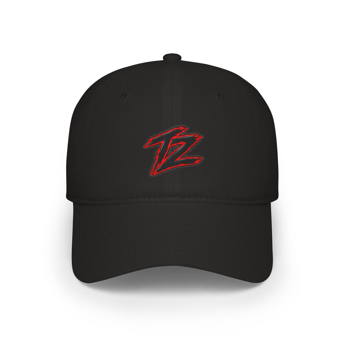 Red 'Z' Low Profile Baseball Cap – Minimalist Embroidered Logo Hat