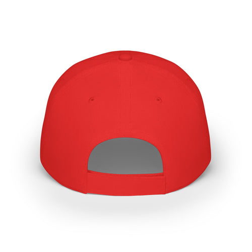 Crown Z Low Profile Baseball Cap – Red Embroidered Logo Hat
