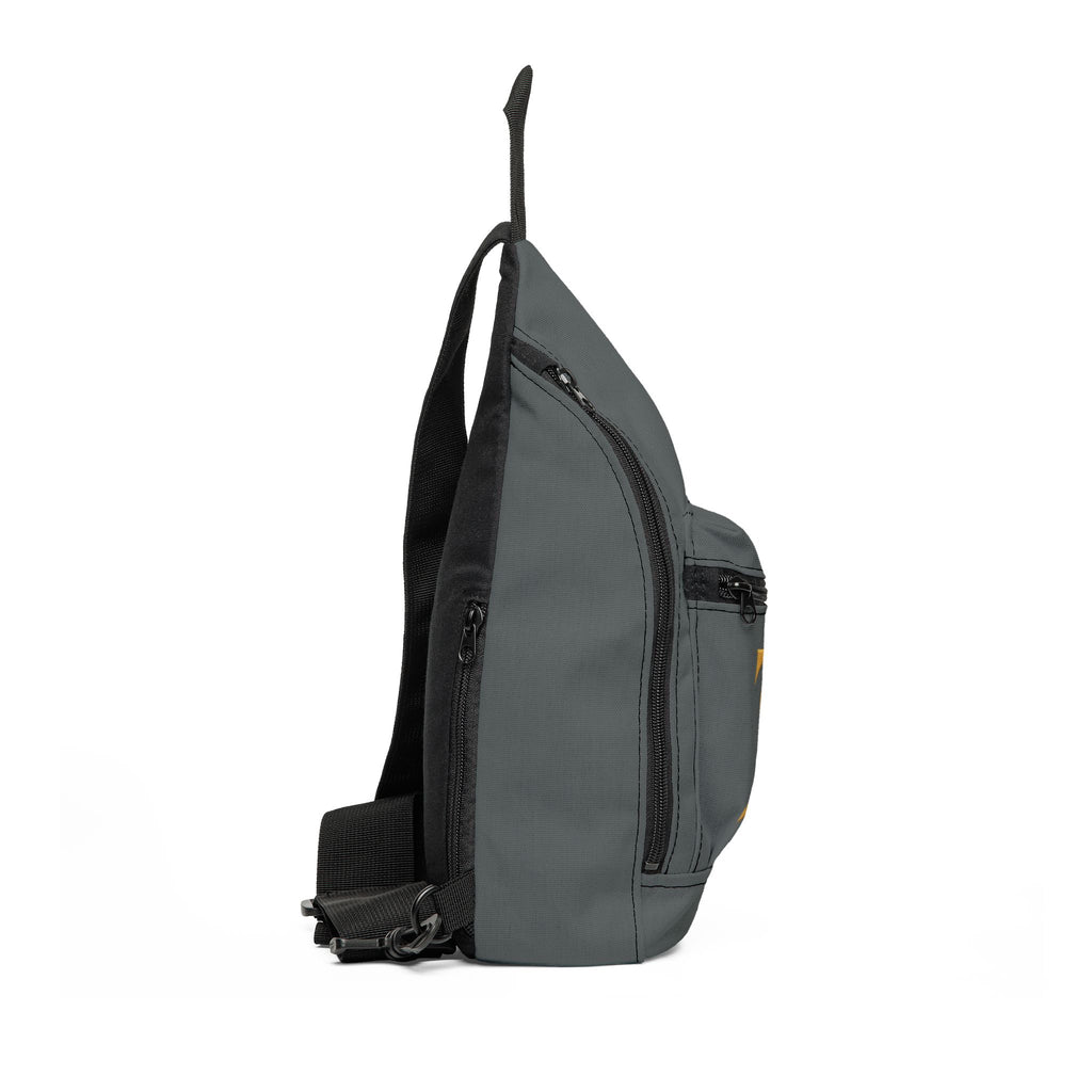 Monogram TZ Sling Bag – Compact Crossbody Daypack with Dual Zipper Pockets