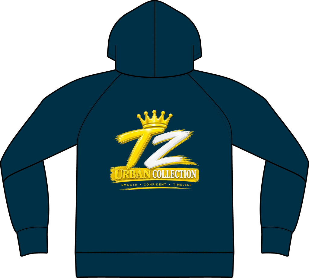 King TZ Urban Collection Hoodie — Olive Logo Hooded Sweatshirt