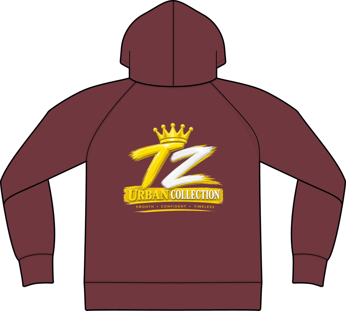 King TZ Urban Collection Hoodie — Olive Logo Hooded Sweatshirt