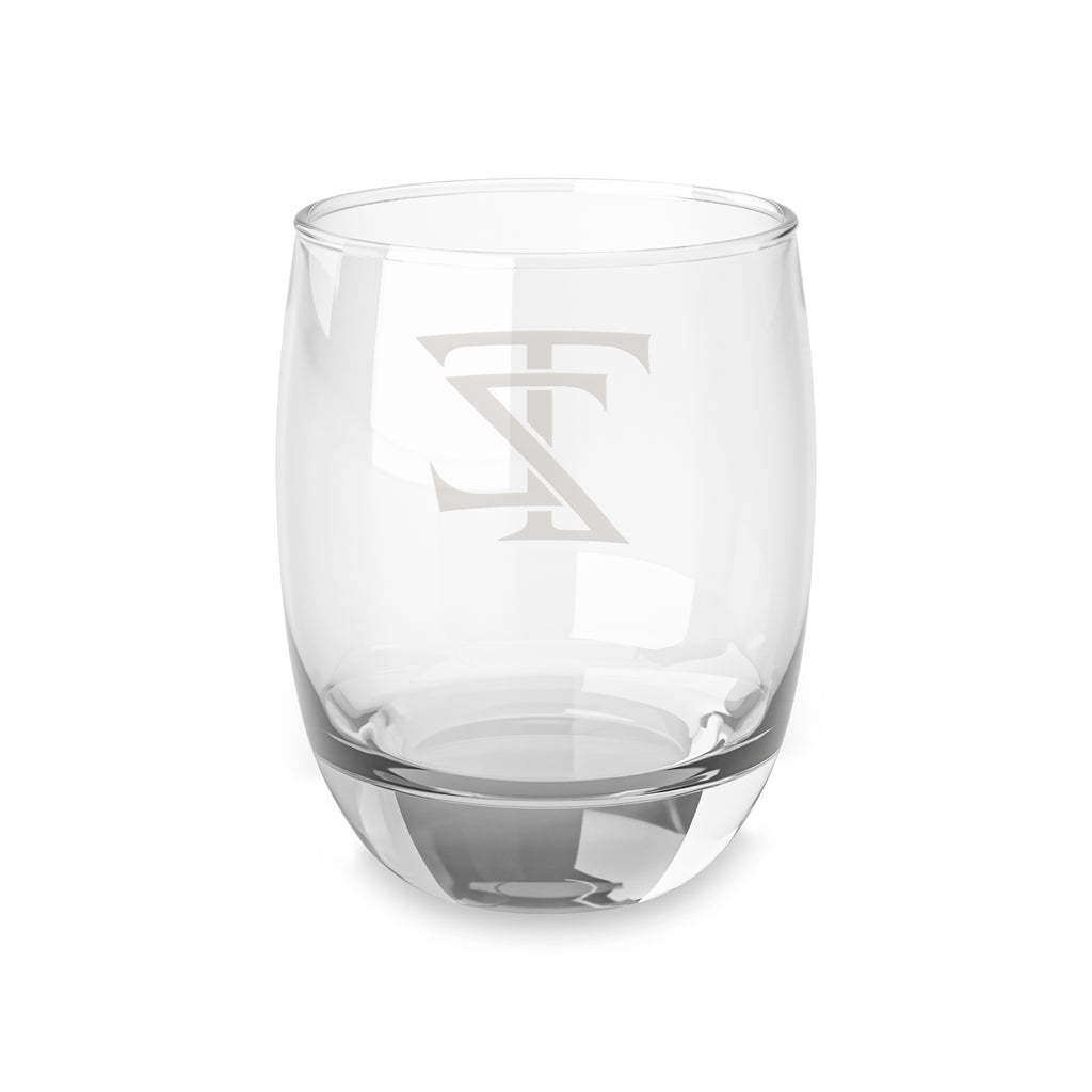 Monogrammed Whiskey Glass – Gold ‘TZ’ Initials Engraved