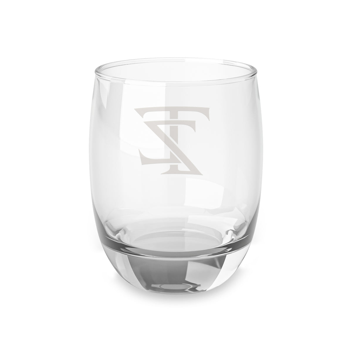 Monogrammed Whiskey Glass – Gold ‘TZ’ Initials Engraved