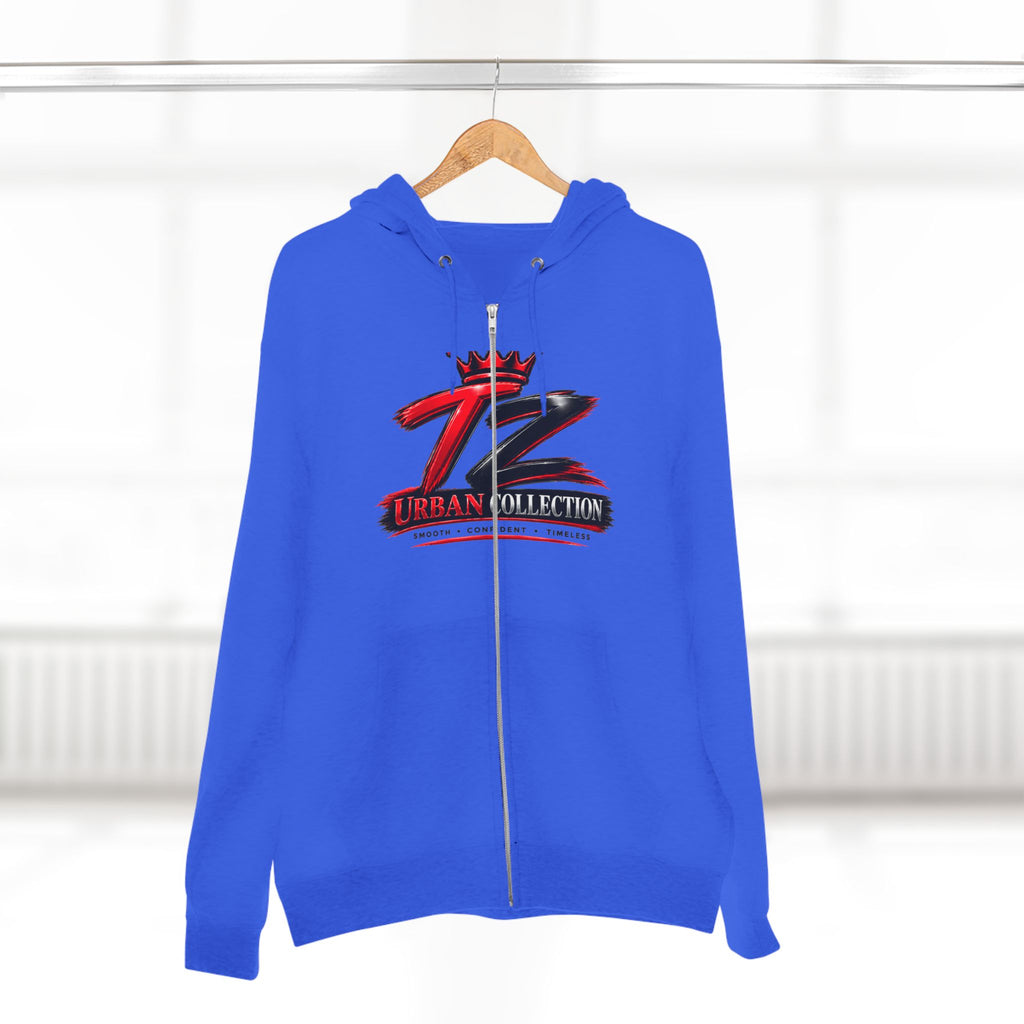 Urban Collection 'TZ' Zip Hoodie - Crown Logo Streetwear Zip-Up