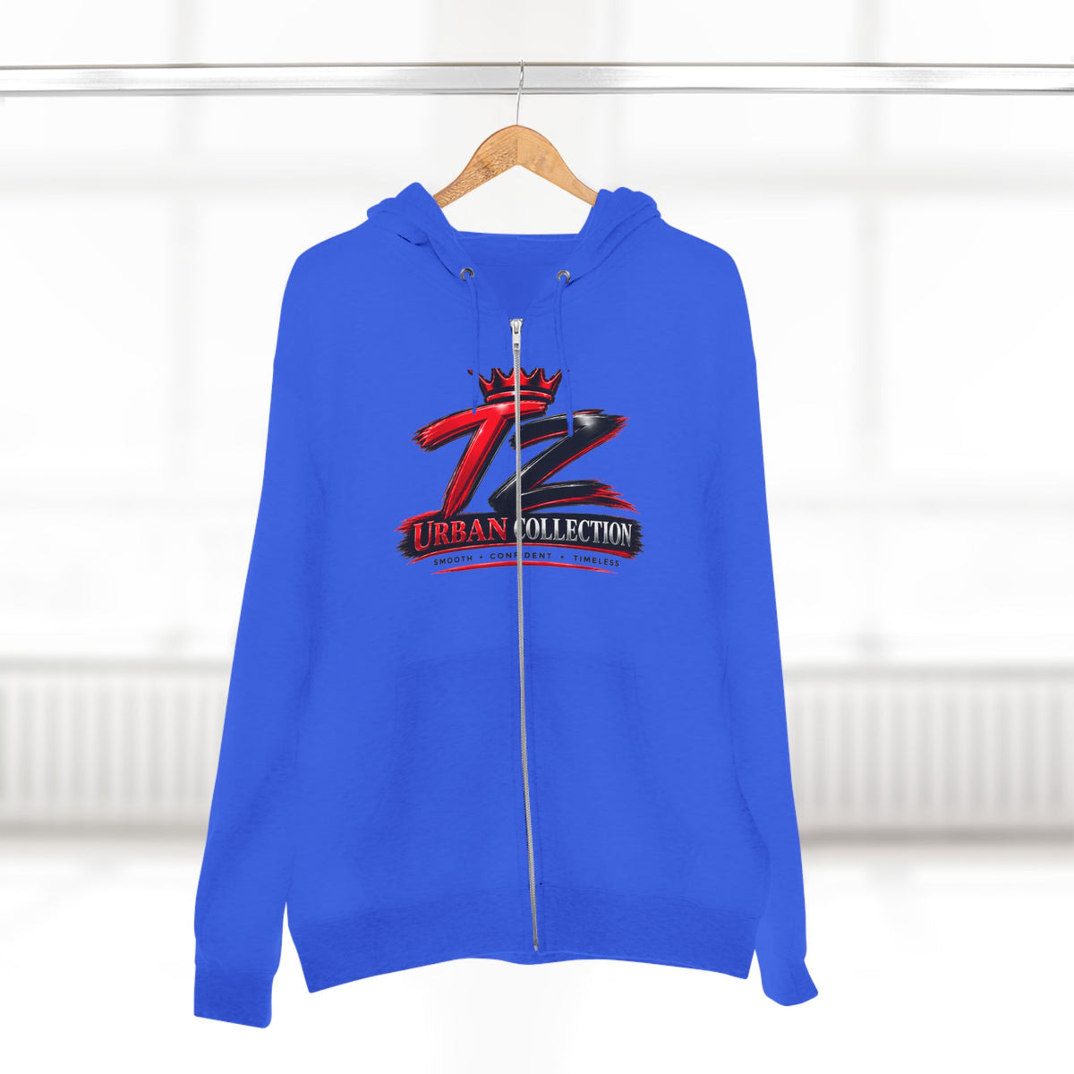 Urban Collection 'TZ' Zip Hoodie - Crown Logo Streetwear Zip-Up