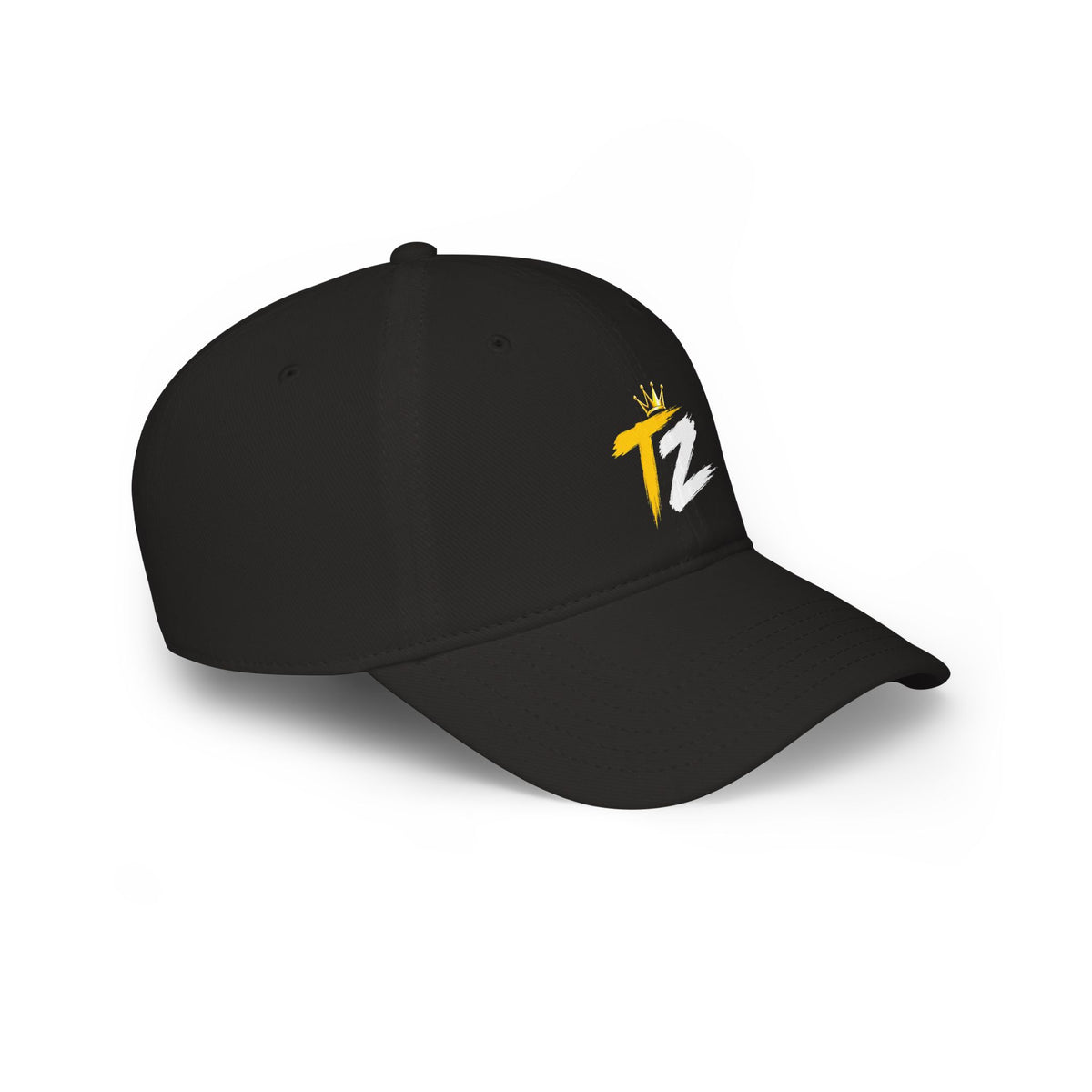 TZ Brushstroke Low Profile Baseball Cap — Black Casual Hat