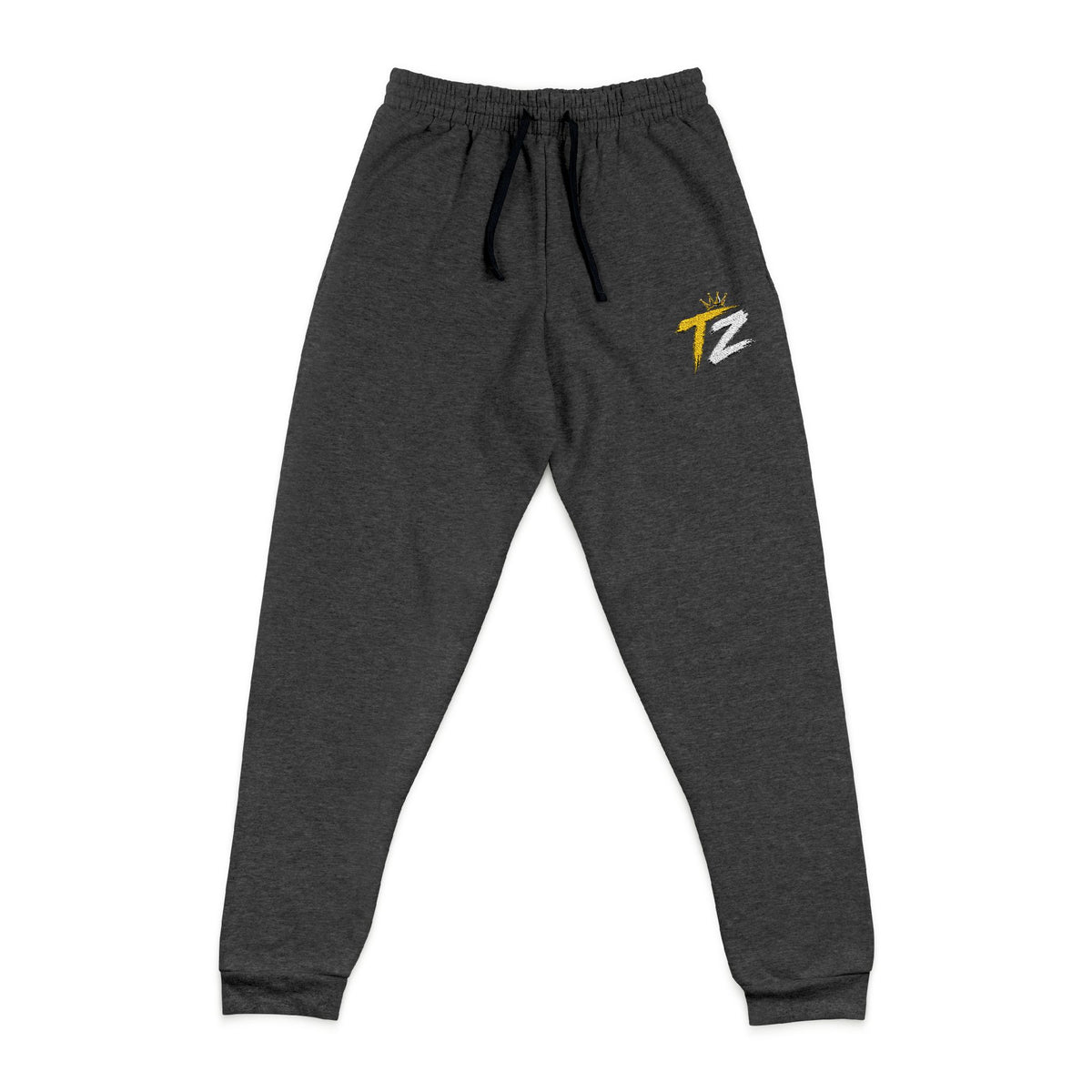 Embroidered 'TZ' Logo Joggers — Casual Athletic Sweatpants
