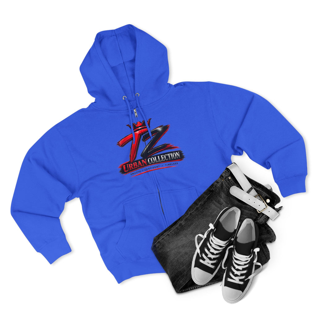 Urban Collection 'TZ' Zip Hoodie - Crown Logo Streetwear Zip-Up