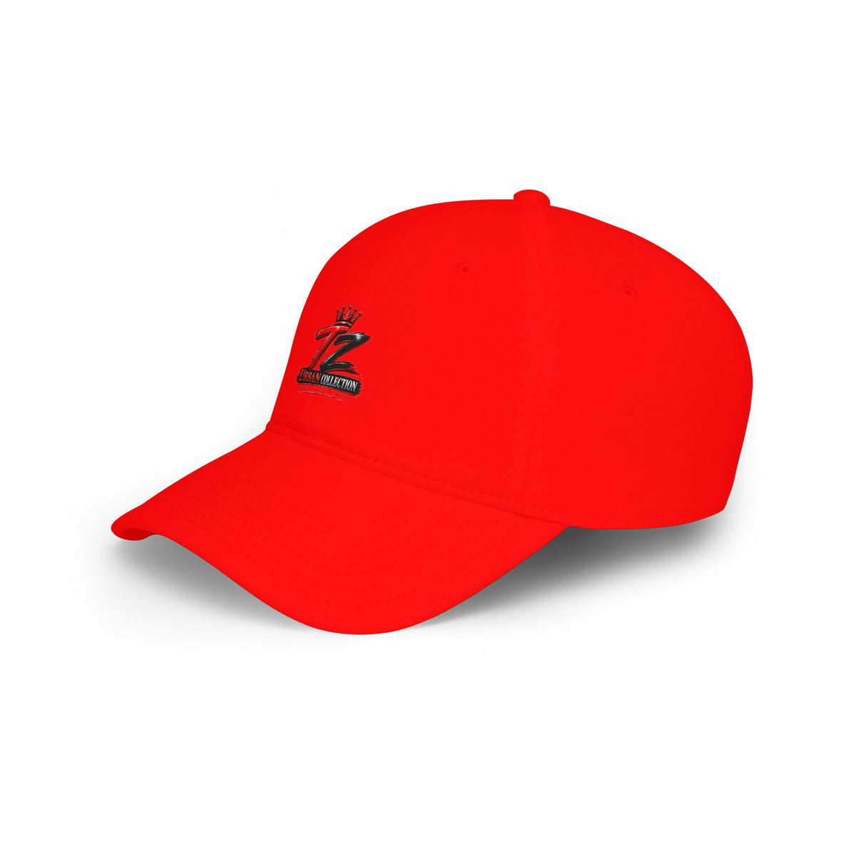 Crown Z Low Profile Baseball Cap – Red Embroidered Logo Hat