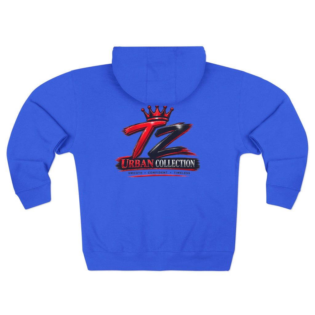 Urban Collection 'TZ' Zip Hoodie - Crown Logo Streetwear Zip-Up