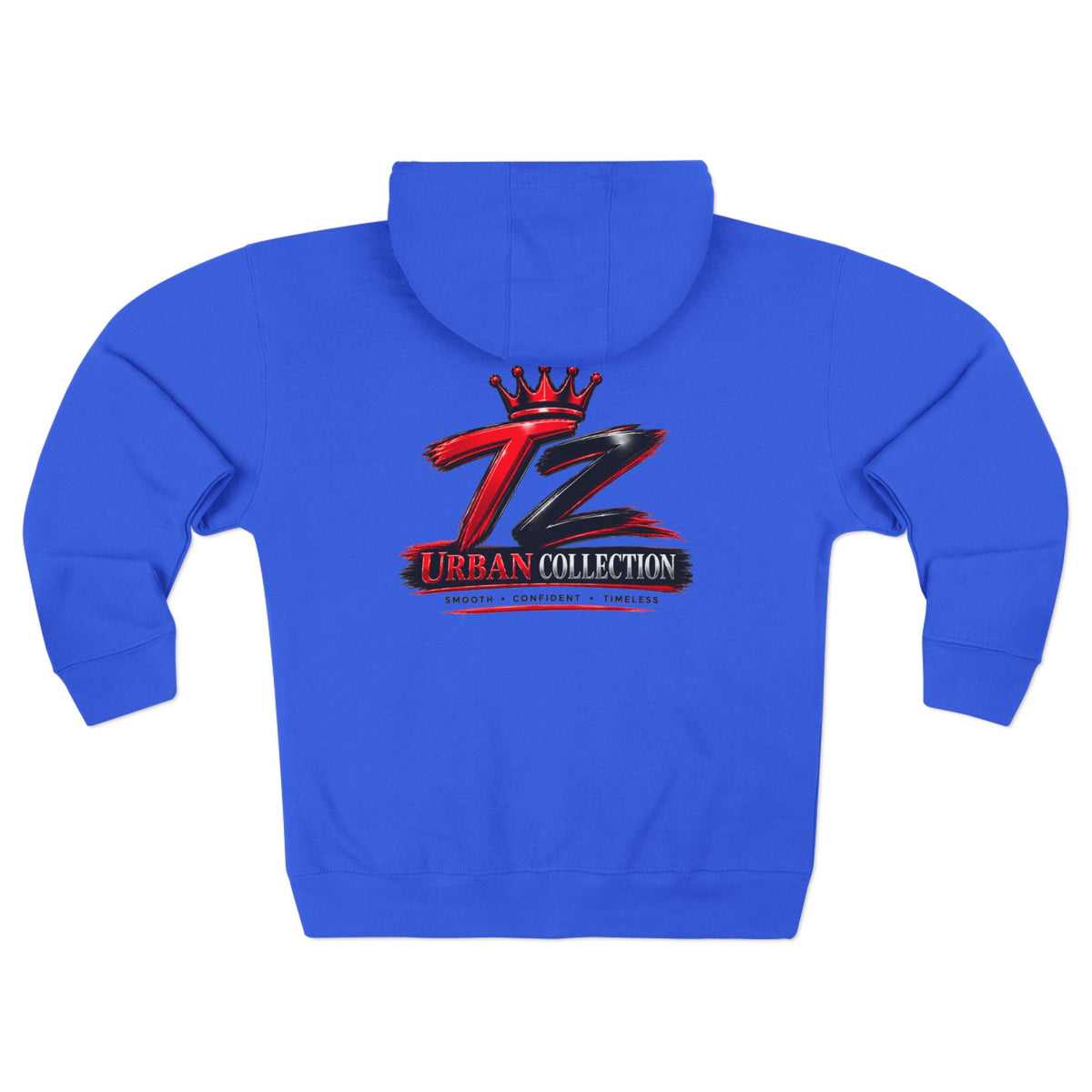 Urban Collection 'TZ' Zip Hoodie - Crown Logo Streetwear Zip-Up