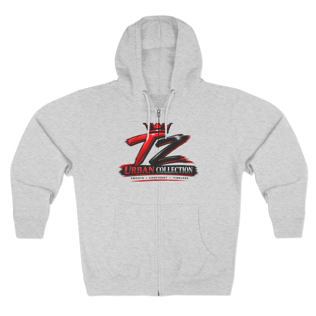 Urban Collection 'TZ' Zip Hoodie - Crown Logo Streetwear Zip-Up
