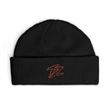 Embroidered 'BZ' Cuff Beanie - Warm Knit Winter Hat