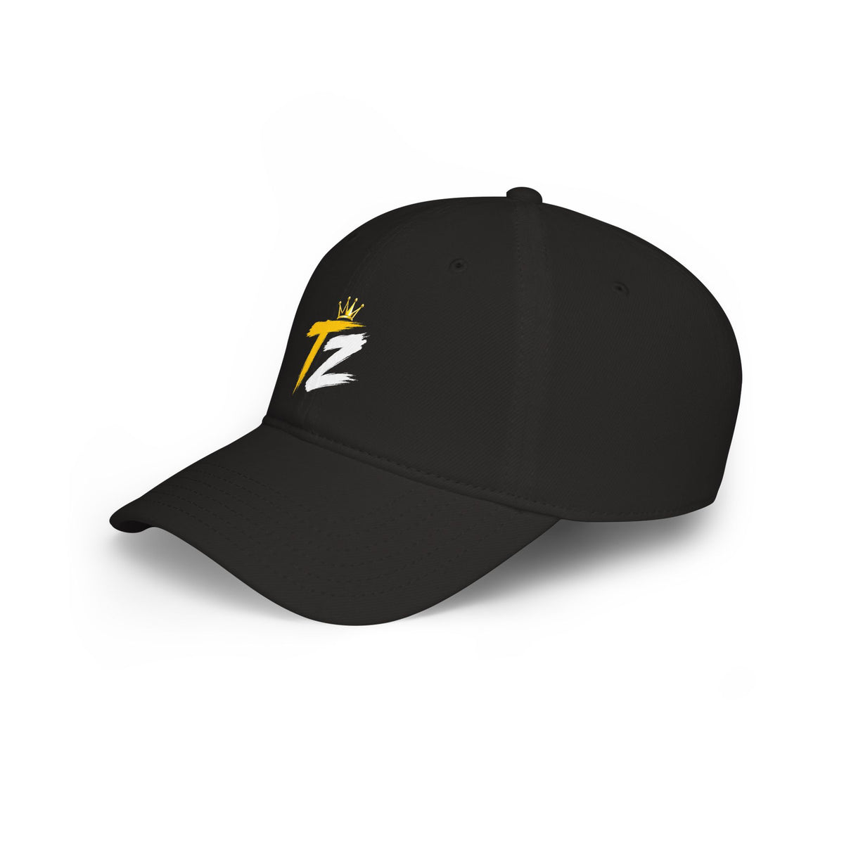 TZ Brushstroke Low Profile Baseball Cap — Black Casual Hat