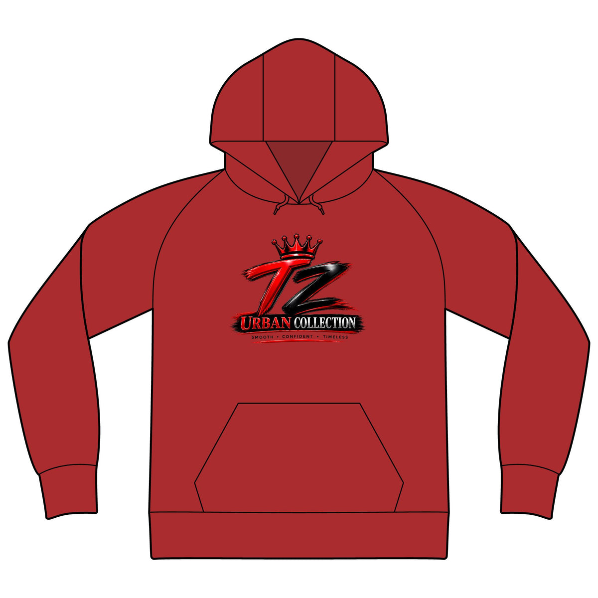 Urban Z Crown Logo Hoodie — Streetwear Pullover Hoodie