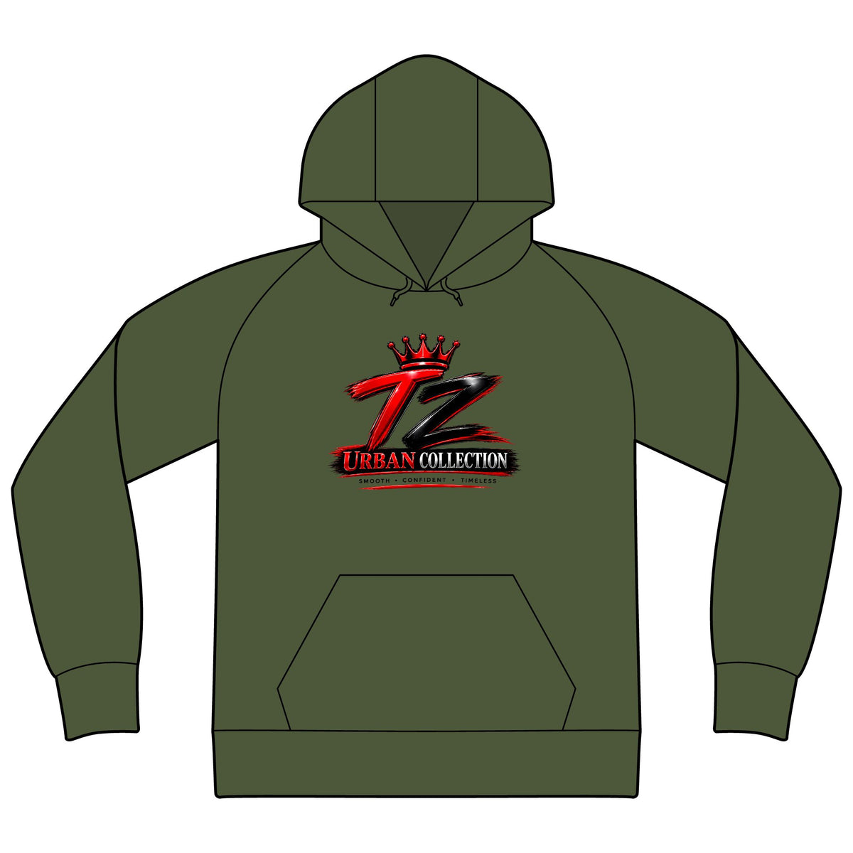 Urban Z Crown Logo Hoodie — Streetwear Pullover Hoodie