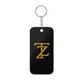 Monogram 'Z' Gold on Black Keychain Charm