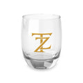 Monogrammed Whiskey Glass – Gold ‘TZ’ Initials Engraved