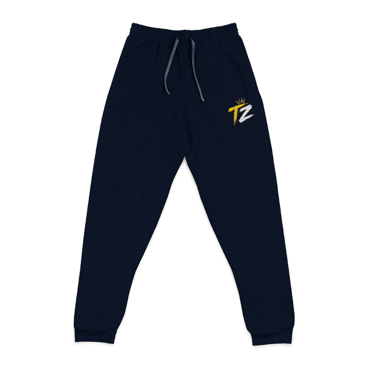 Embroidered 'TZ' Logo Joggers — Casual Athletic Sweatpants
