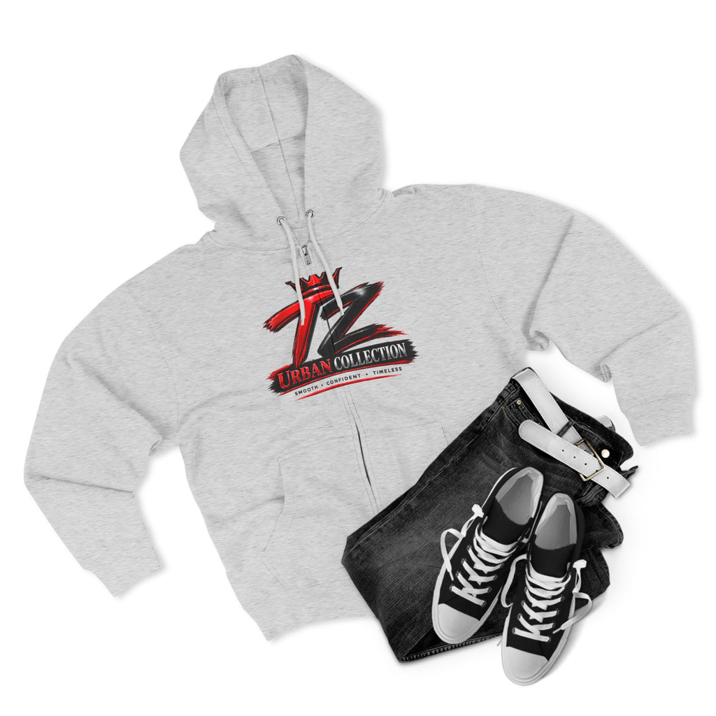 Urban Collection 'TZ' Zip Hoodie - Crown Logo Streetwear Zip-Up