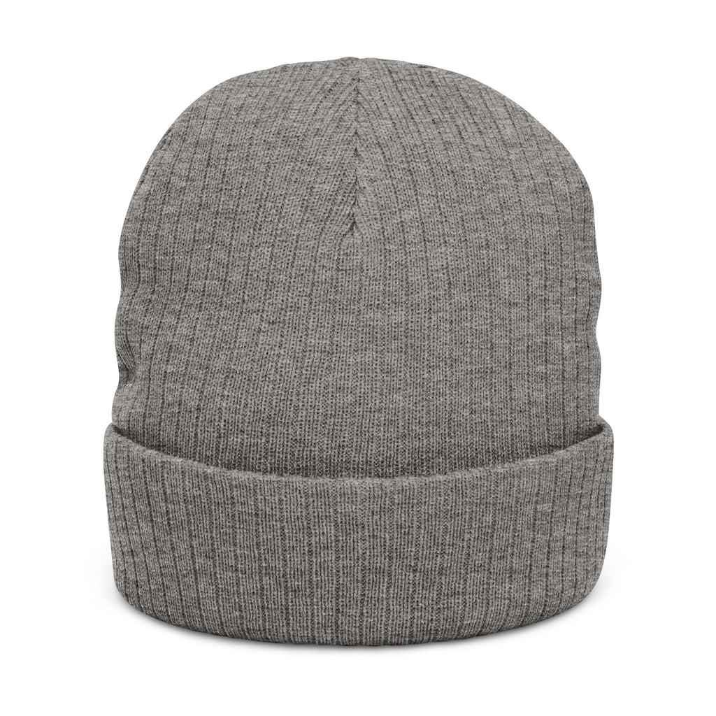 Embroidered Ribbed Knit Beanie — Classic Monogram 'Z' Winter Hat