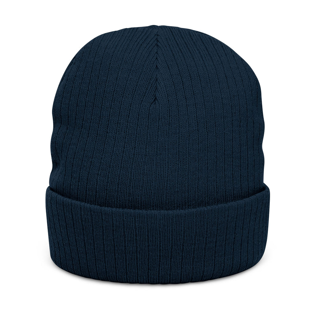 Embroidered Ribbed Knit Beanie — Classic Monogram 'Z' Winter Hat