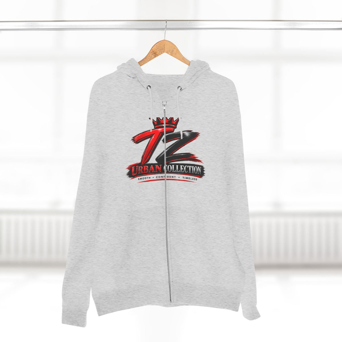 Urban Collection 'TZ' Zip Hoodie - Crown Logo Streetwear Zip-Up