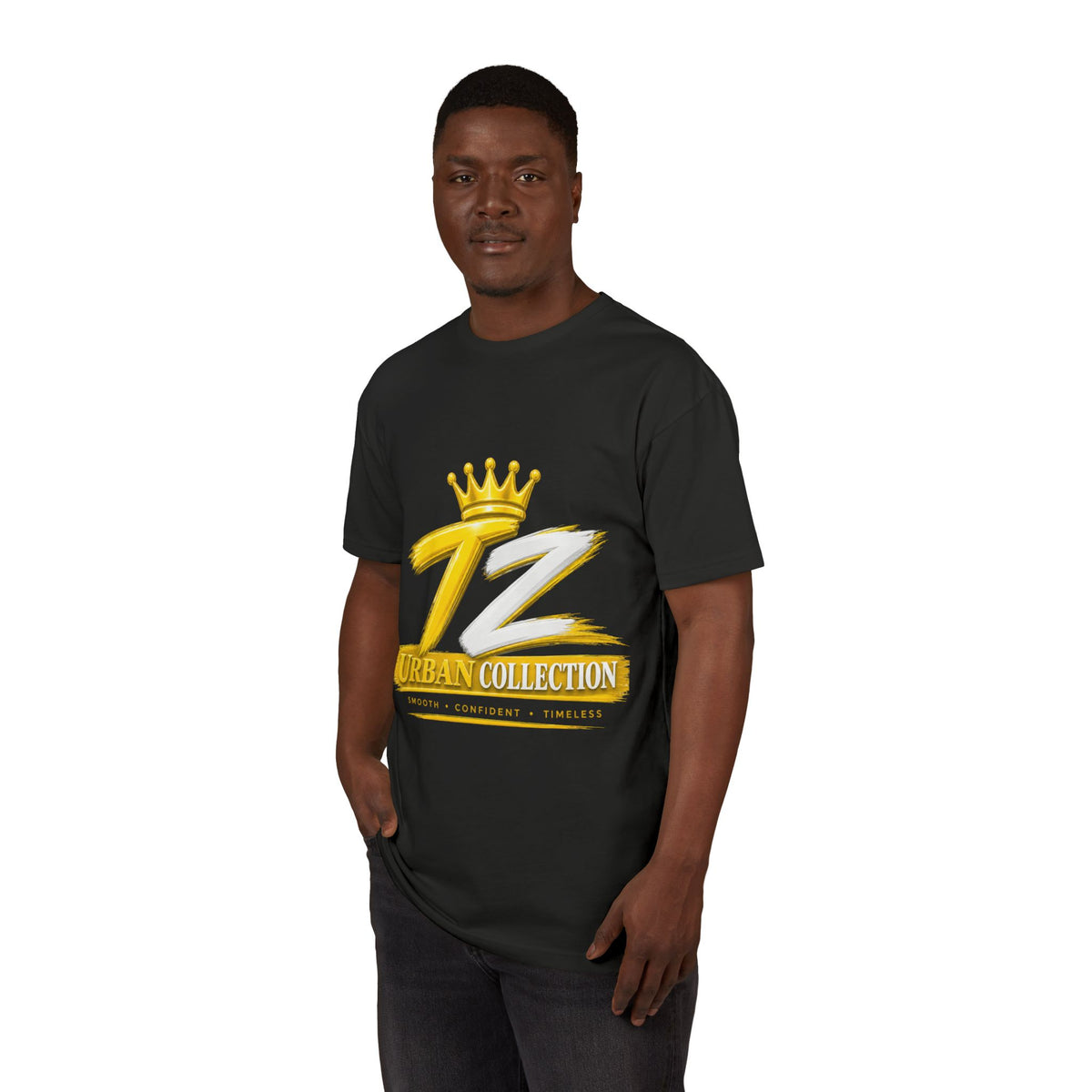 TZ Urban Collection Logo T-Shirt — Gold Crown Streetwear Tee