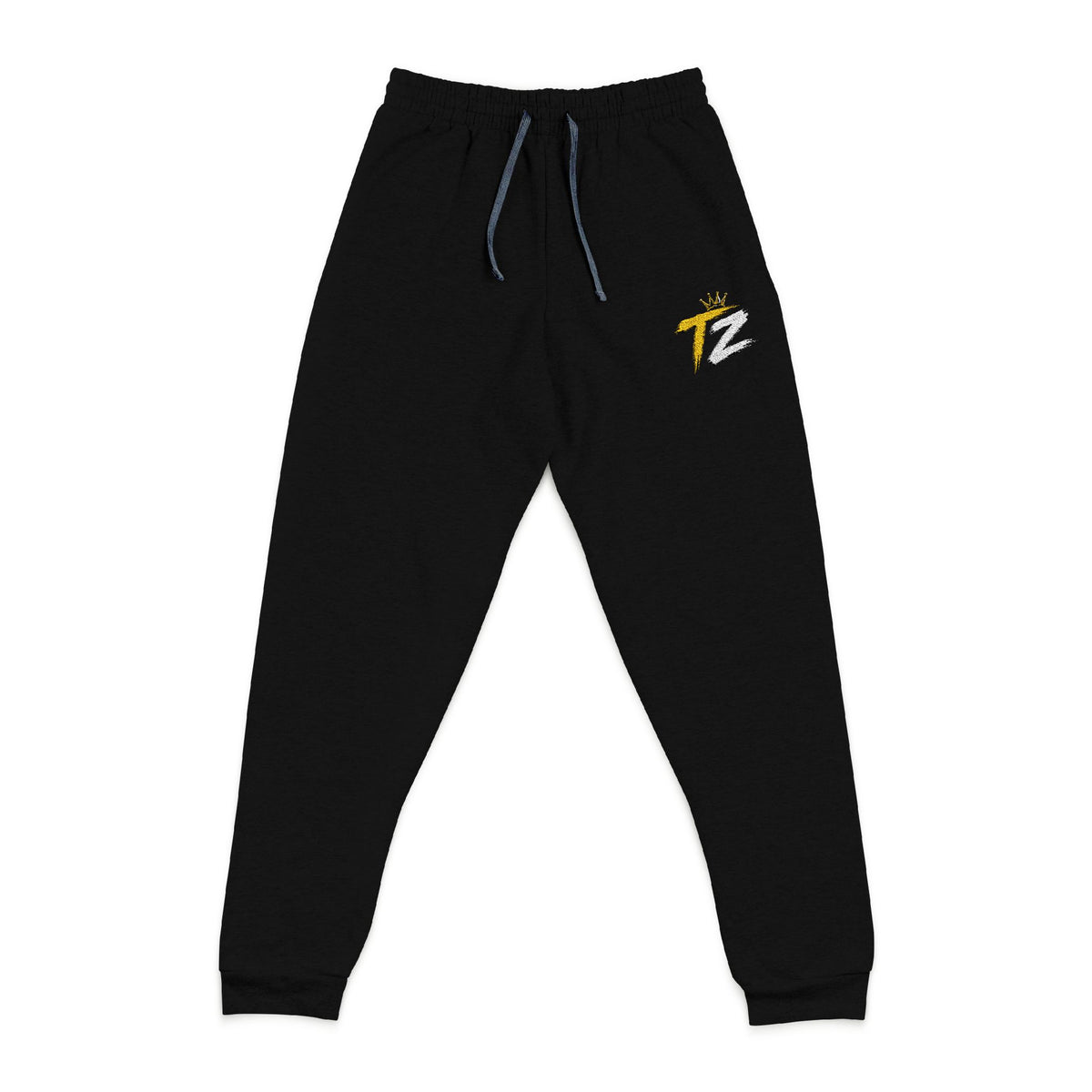 Embroidered 'TZ' Logo Joggers — Casual Athletic Sweatpants